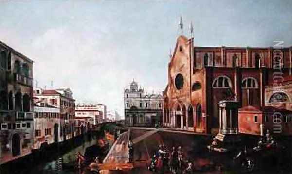 A View of the Campo SS Giovanni e Paolo Venice Oil Painting - (follower of) Marieschi, Michele