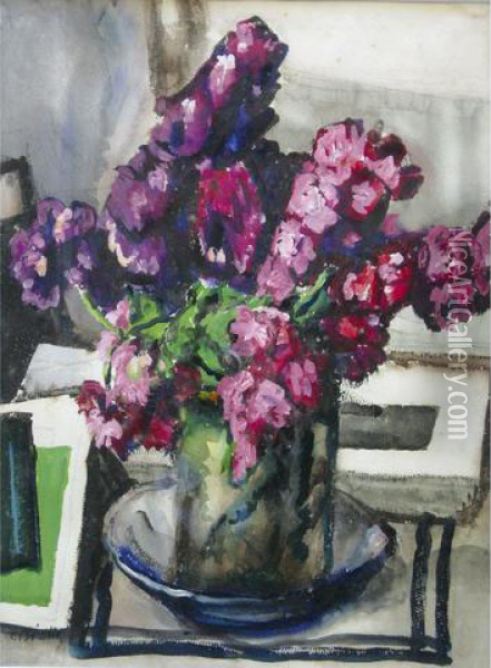 Fleurs Oil Painting - Charles Theodore Bichet