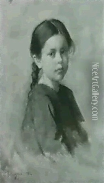 Madchenbildnis Oil Painting - Franz Von Defregger