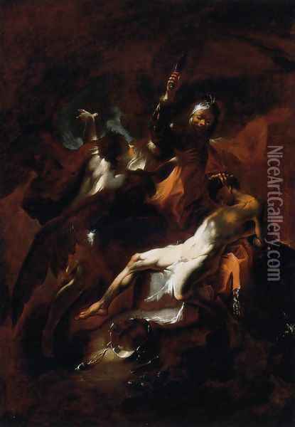 The Sacrifice of Isaac Oil Painting - Franz Anton Maulbertsch