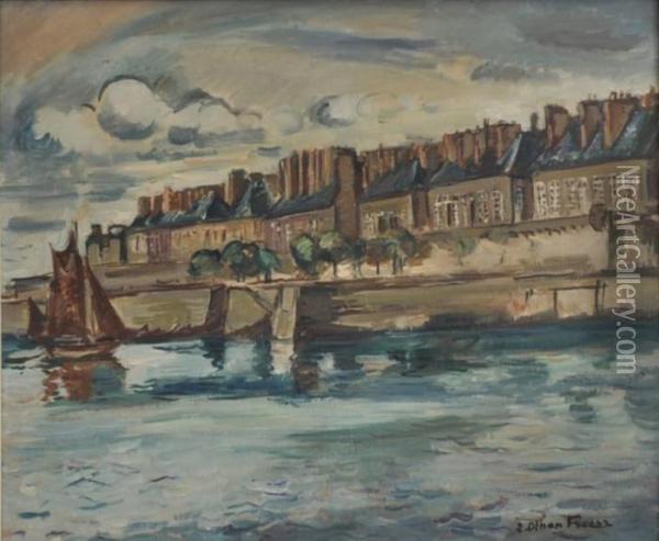 Saint Malo, 
La Maison Descorsaires Oil Painting - Emile-Othon Friesz