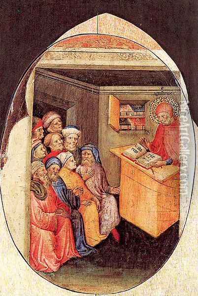 Scenes from the Legend of Saint Augustine- The Saint Teaching Rhetoric 1415 Oil Painting - Niccolo Di Pietro