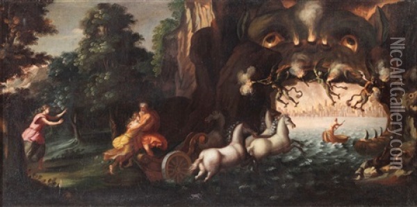 Der Raub Der Proserpina Oil Painting - Jakob Isaacsz Swanenburgh