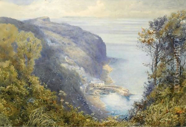 Clovelly, North Devon Oil Painting - Charles Robertson