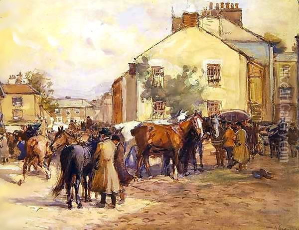 The Horse Fair Oil Painting - John Atkinson