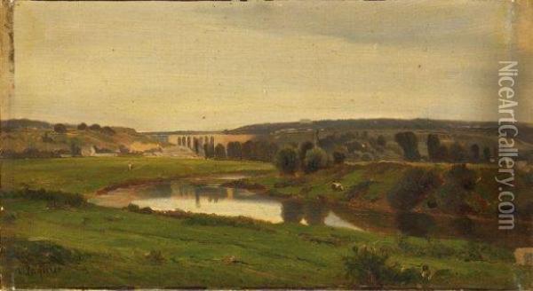 Paysage Oil Painting - Auguste Paquier