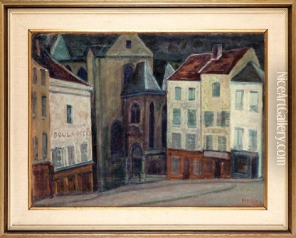 Widok Miejski Oil Painting - Efraim (Mandel) Mandelbaum