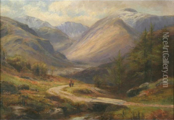 Upper Borrowdale Oil Painting - William Lakin Turner