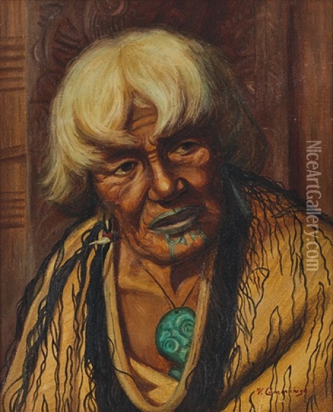 Harata (charlotte) Tuhaere Oil Painting - Vera Cummings