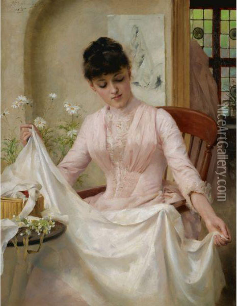 The Wedding Dress Oil Painting - Thomas Benjamin Kennington