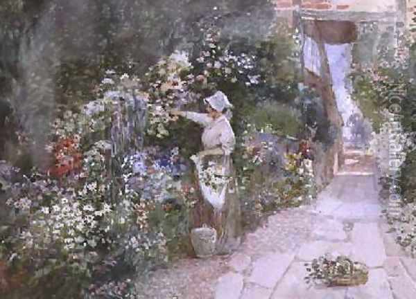 Picking Flowers Oil Painting - Florence Agnes Mackay