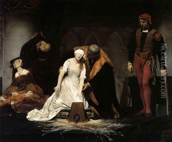 The Execution of Lady Jane Grey 1833 Oil Painting - Paul Delaroche