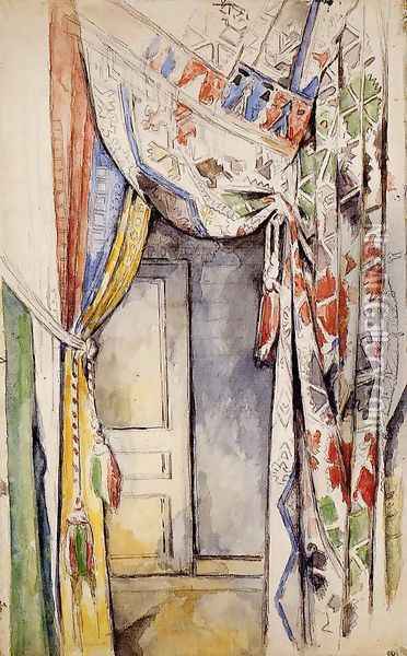 Curtains Oil Painting - Paul Cezanne