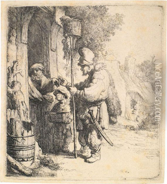 Der Rattengiftverkaufer Oil Painting - Rembrandt Van Rijn