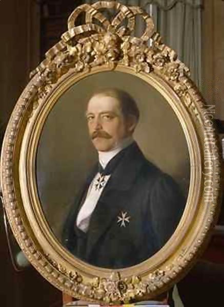 Otto von Bismarck as Prussia's Envoy to the Diet of the German Confederation in Frankfurt Oil Painting - Jakob Becker