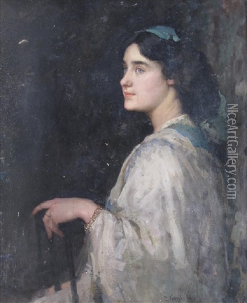 Portrait Of A Young Lady Oil Painting - David Forrester Wilson