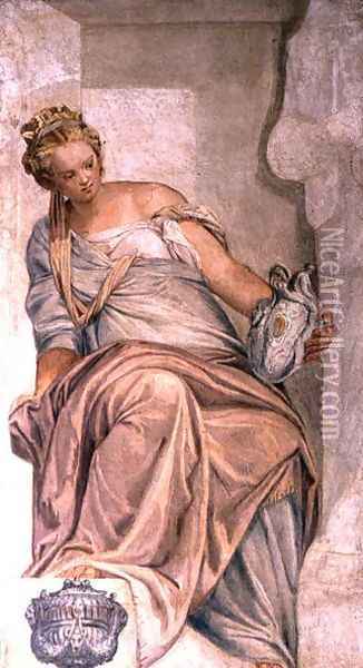 Temperance, from the wall of the sacristy Oil Painting - Paolo Veronese (Caliari)