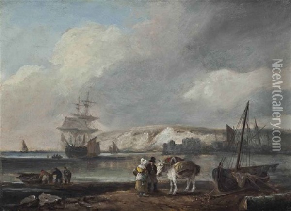 The Coast Of Picardy, France Oil Painting - Thomas Luny
