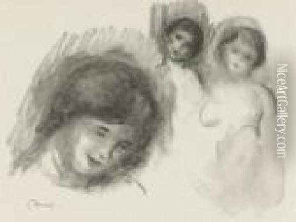 La Pierre Aux Trois Croquis (d.; S. 41) Oil Painting - Pierre Auguste Renoir