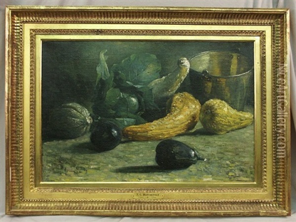 Still Life With Gourds Oil Painting - Frank Convers Mathewson