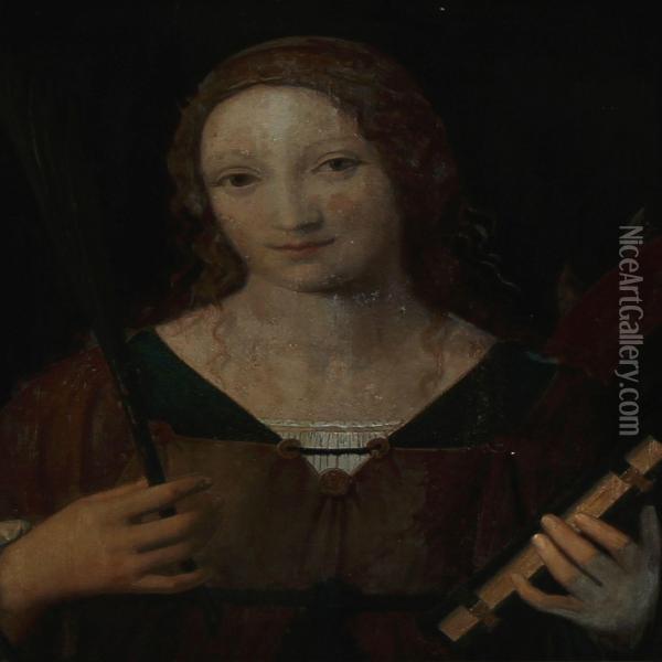 St. Catherine Of Alexandria Oil Painting - Bernardino Luini