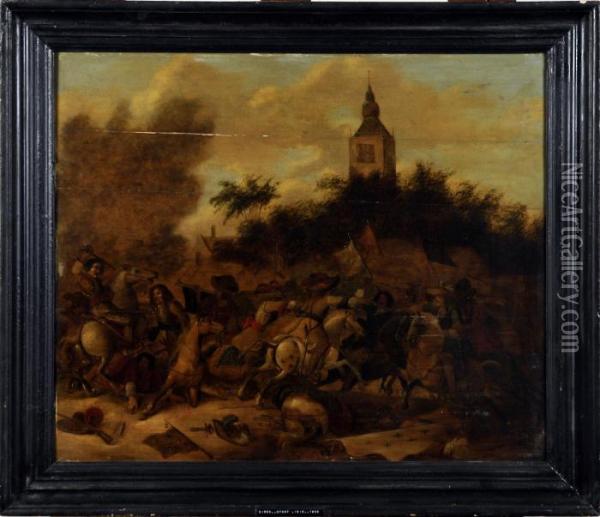 Charge De Cavalerie Oil Painting - Dirck Willemsz. Stoop