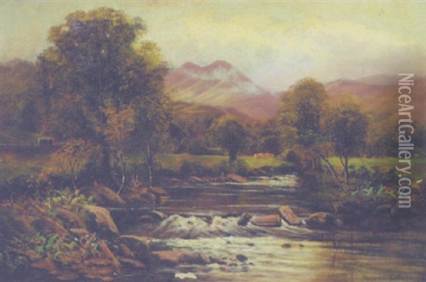 On The River Llugwy Oil Painting - John Gunson Atkinson