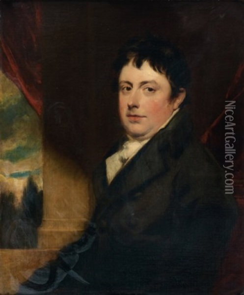 Portrait D'homme Oil Painting - Thomas Phillips