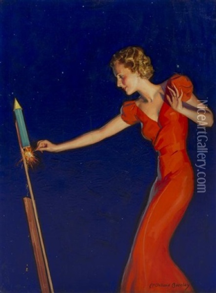 Firecracker Oil Painting - Mcclelland Barclay