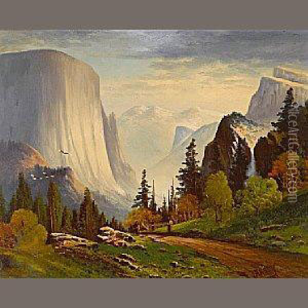 Yosemite Valley Oil Painting - Joseph Riley Wilmer