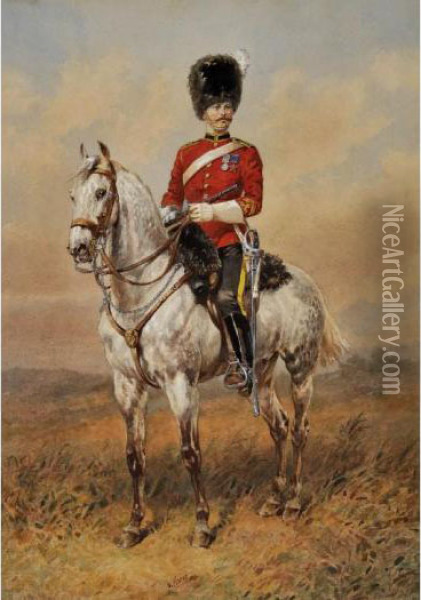 The 2nd Dragoons Oil Painting - Orlando Norie