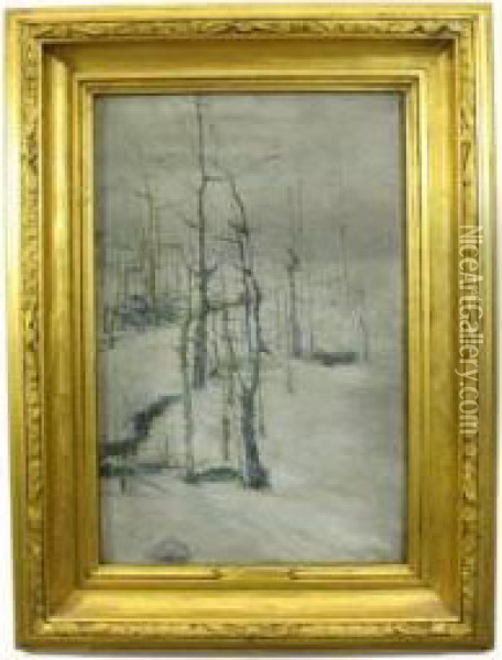 Spirit Of Winter Oil Painting - John Henry Twachtman