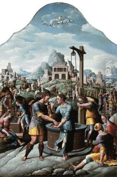 Rebecca At The Well Oil Painting - Cornelius Buys the Younger
