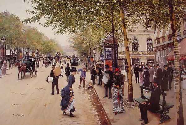 Boulevard des capucines Oil Painting - Jean-Georges Beraud