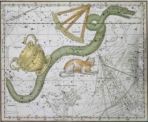 Hydra from A Celestial Atlas Oil Painting - A. Jamieson