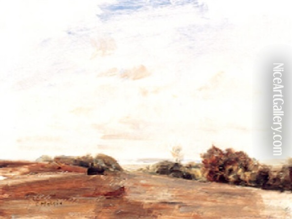 Landskab Oil Painting - Carl Vilhelm Holsoe