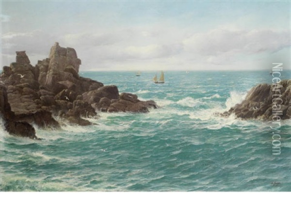 Off The Coast Oil Painting - David James