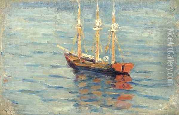 Sailboat Oil Painting - Vasilij Ivanovic Surikov