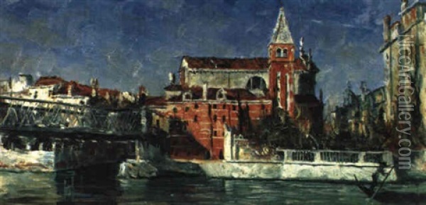 Venedig, San Samuele Oil Painting - George Sherwood Hunter