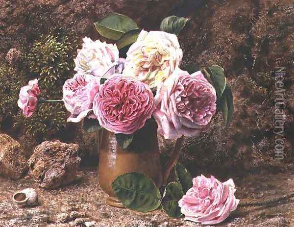Roses Oil Painting - John Sherrin