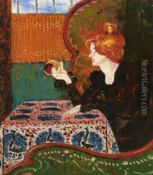 Woman in Profile Oil Painting - Georges Lemmen
