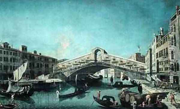 The Rialto Bridge Venice Oil Painting - Michele Marieschi