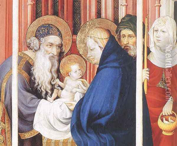 The Presentation of Christ (detail) 1393-99 Oil Painting - Melchior Broederlam