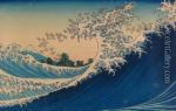 The Ideal Wave Oil Painting - Katsushika Hokusai