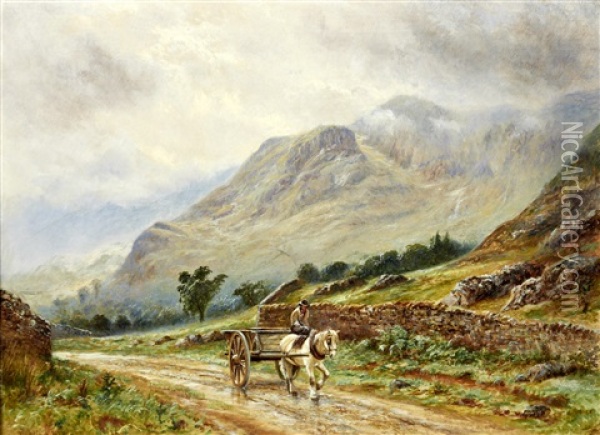 The Jaws Of Borrowdale Oil Painting - Robert Jobling