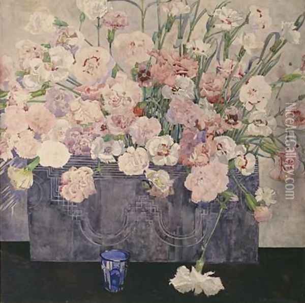 Pinks Oil Painting - Charles Rennie Mackintosh