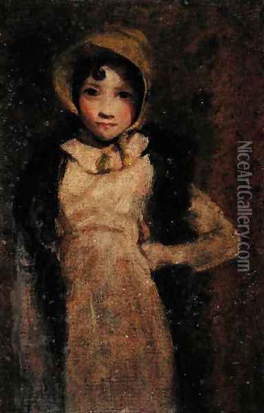 A Girl, thought to be the artist's daughter Oil Painting - John Constable