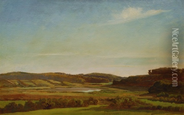 After Sundown Oil Painting - Johann Valentin Ruths