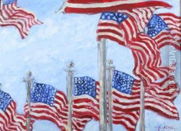 Broad Stripes And Bright Stars Oil Painting - Christopher David Williams