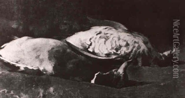 Still Life With Dead Fowl Oil Painting - Emil Carlsen